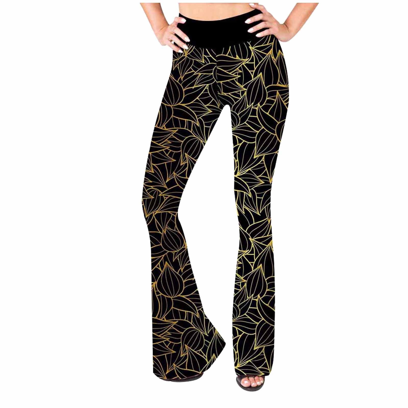 printed bootcut leggings