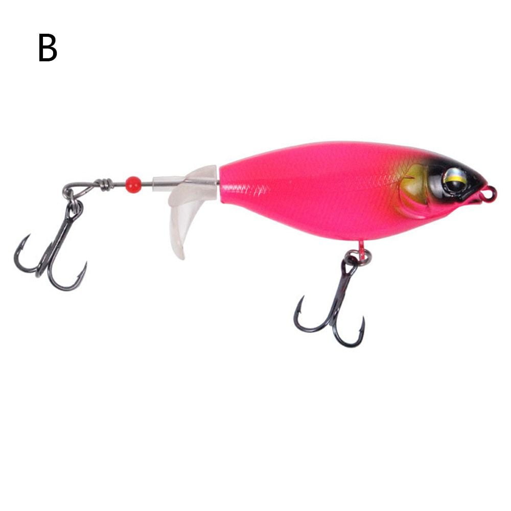Lifelike Eye 2 Segment Rotating Tail Topwater Double Propeller Blade VMC  Hooks Fish Bait Fishing Lure C 