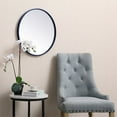thumbnail image 5 of Allora 21" Round Mid Century Metal Frame Clear Beveled Mirror in Blue, 5 of 7