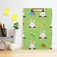 thumbnail image 6 of KXMDXA Easter Cute White Rabbit Clipboard Hardboard Wood Nursing Clip Board and Pull for Standard A4 Letter 13x9 inches, 6 of 8