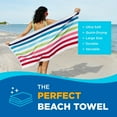 thumbnail image 2 of Kaufman - Cabana Stripe Beach & Pool Towel 30in X 60in - Large Cotton Terry Beach Towel - Soft & Absorbent - Assorted Colors - 100% Cotton - 6 Pack, 2 of 7