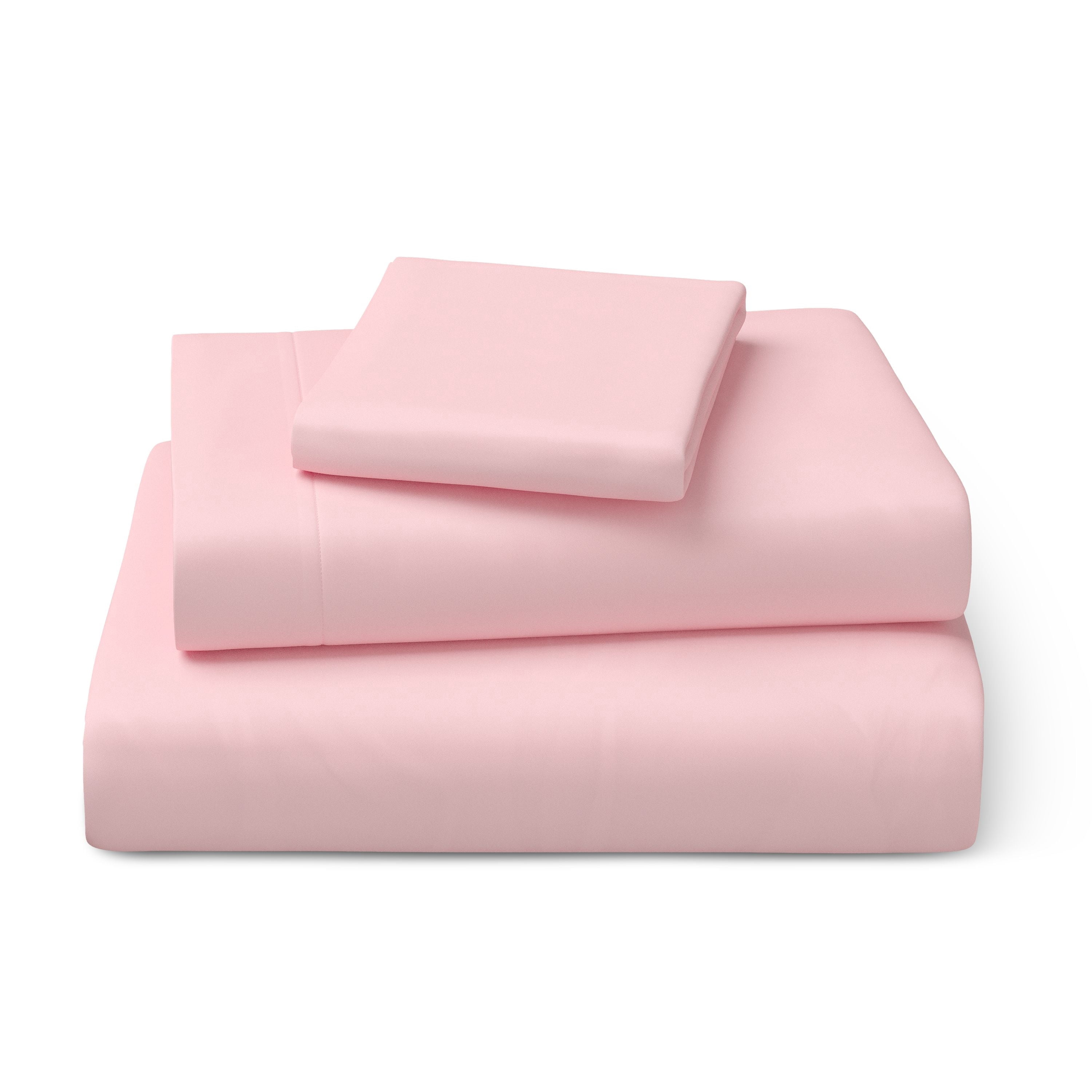 Mainstays Kids Microfiber Bed Sheet Set, Twin, Light Pink, 3 Pieces