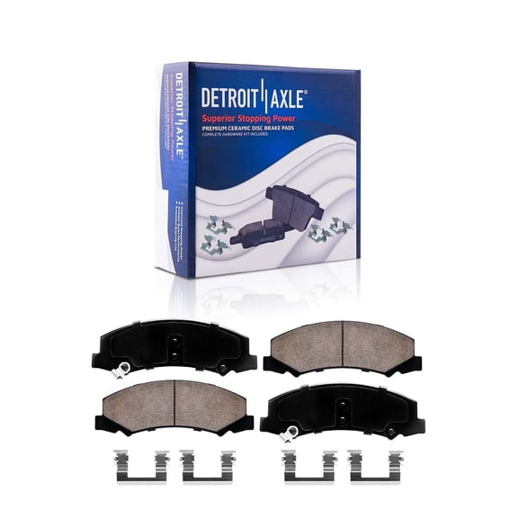 Detroit Axle - Front Brake Pads for Chevrolet Impala Limited Monte Carlo Buick Allure LaCrosse Lucerne Cadillac DTS, Ceramic Brake Pads w/Hardware Replacement