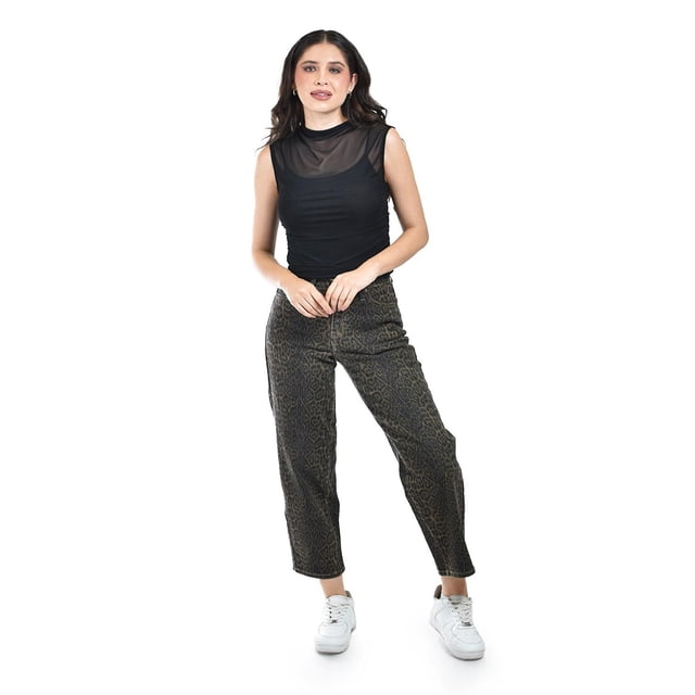 Jeans Barrel animal print /Juvenil, 7234 (Animal print) cafe 7