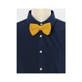 thumbnail image 5 of INSPIRE CHIC Men's Pre-Tied Bow Ties Adjustable Strap Solid Color Knitted Bowtie Yellow, 5 of 5