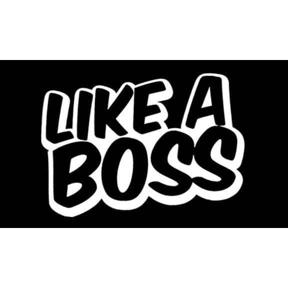 Like a Boss Vinyl Decal Sticker|Cars Trucks Vans Walls Laptops Cups|White|5.5 In|KCD871