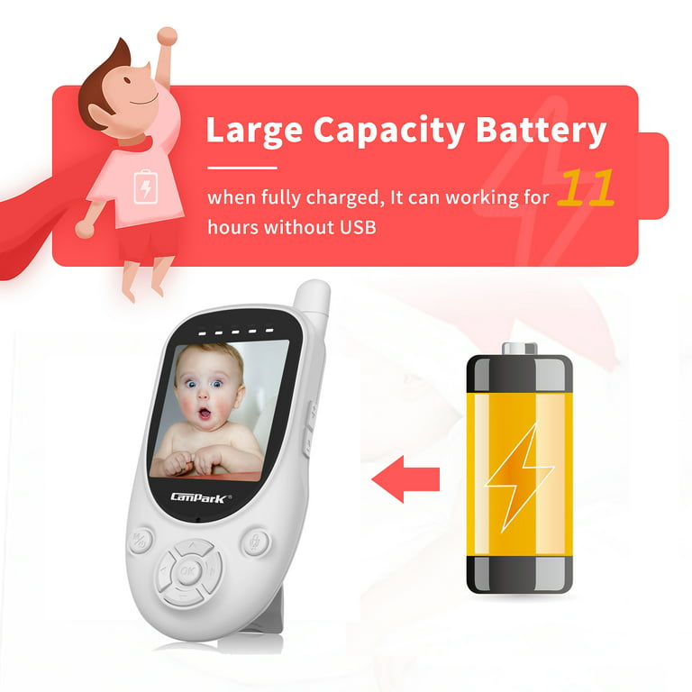 Campark BM41 Video Baby Monitor with 2 Cameras and 4.3'' LCD Split  Screen,with Audio(Only Available In The US and Canada)