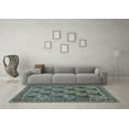 thumbnail image 3 of Ahgly Company Indoor Square Persian Light Blue Traditional Area Rugs, 8' Square, 3 of 4
