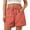 Orange|Short, variant on Striped Shorts for Women Summer Drawstring Waist Travel Beach Casual Lounge Shorts with Pockets, Pink|Short 2XL