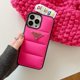thumbnail image 1 of Buena Protección Abajo Abrigo Estereoscópico Airbag Resistente A Los Golpes Funda Para Teléfono Para IPhone 14 Pro Max 11 12 13 Moda Cuero Suave De Alta Calidad Prada Log Bumper Cubierta Gao Jiahui unisex, 1 of 2