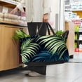 thumbnail image 6 of Tropical Jungle Palm Leaves Large Foldable Beach Bag Oxford Cloth Shopping Bag Storage Bin Laundry Organizer, 6 of 7