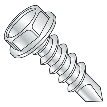 

#12 x 2 1/2 Self-Drilling Screws / Unslotted / Hex Washer / Steel / Climaseal Finish / #3 Point (Quantity: 1000 pcs)