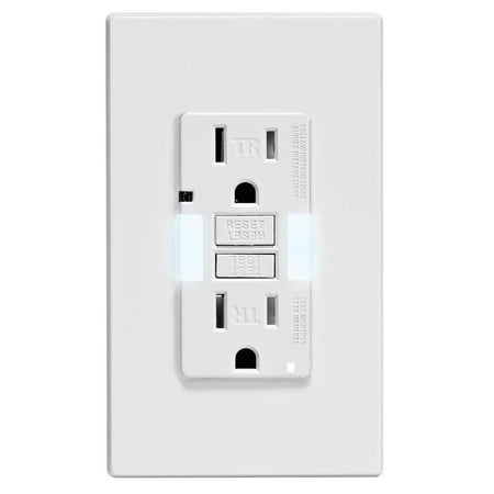 Leviton GFWR1-W Self-Test SmartlockPro Slim GFCI Weather-Resistant Receptacle with LED Indicator, 15 Amp, White