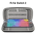 thumbnail image 2 of TSV Carrying Case Fit for Nintendo Switch 2 with 24 Game Card Slots, Protective Hard Shell Pouch, Portable Travel Storage Bag for Console & Accessories, Black, 2 of 7