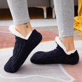 thumbnail image 3 of 1 Par de Calcetines de Pantuflas para Mujer, Calcetines Cálidos Antiinvierno Acogedores para Regalos de año Femenino Negro Soledad calcetines calientes de invierno para mujer, 3 of 8