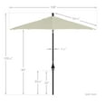 thumbnail image 5 of California Umbrella Sun Master Series Patio Market Umbrella in Pacifica with Aluminum Pole Fiberglass Ribs Collar Tilt Crank Lift, 5 of 5