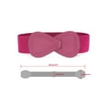 thumbnail image 3 of Cinturón elástico de cuero sintético con hebilla en forma de 8 de 2 piezas Inspire Chic para dama 33.5x2.36" (LxW) Rosa intenso, 3 of 7