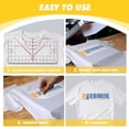 thumbnail image 4 of B T-Shirt Ruler Guide For Vinyl Alignment Accurate Measurement Tool For Crafting Diy T-Shirt Design Reusable Flexible Plastic Ruler For Small To Xl Shirts Perfect For Vinyl Applicators, 4 of 5