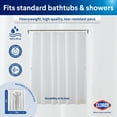 thumbnail image 5 of (5 pack) Clorox Shower Curtain Liner Heavyweight Waterproof PEVA with Metal Grommets, 72" x 72" White, 5 of 12
