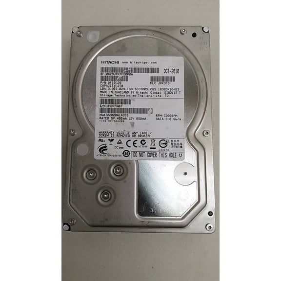 Pre-Owned Hitachi HUA722020ALA331 UltraStar A7K2000 2TB 3.5" SATA II Hard Drive (Good)