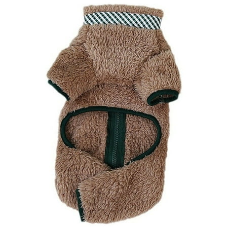 Haliyee Dog Coat Warm Dog Winter Coat，Soft Fullbody Dog Sweater Coats for Cold Weather Dog Coats for Small Medium Large Dogs，Khaki-XL