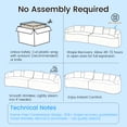 thumbnail image 4 of ZAFLY 113”w Oversized Sofa, Deep Seat Cloud Couch with 4 Cushions, Modern Curved Couch for Living Room, No Assembly Required - Beige, 4 of 10