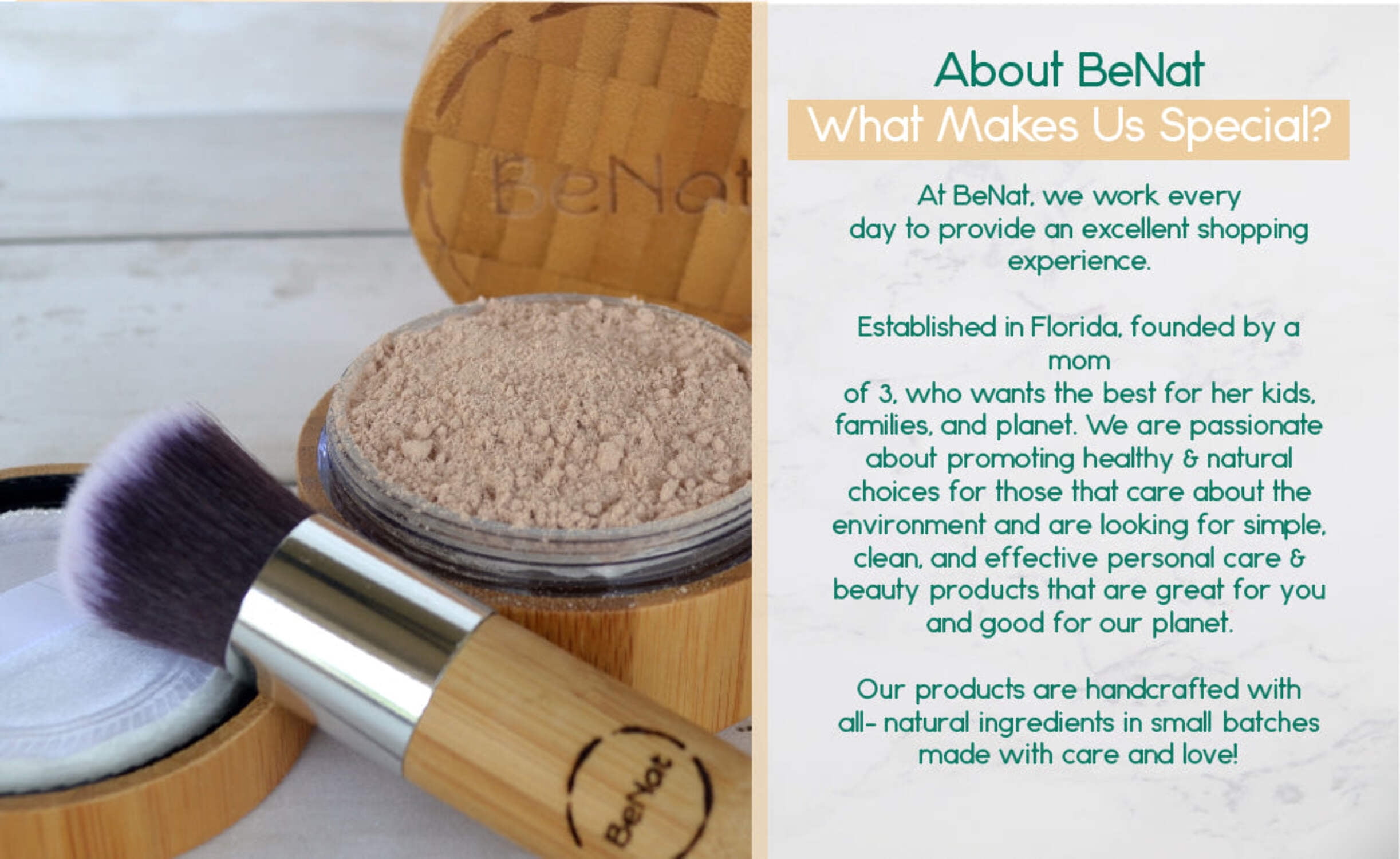 Translucent Loose Powder Set. 3-pack. All-Natural, Eco-Friendly.