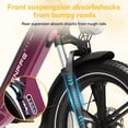 thumbnail image 4 of ENFFE ES1 Electric Bike for Adults 1500W Peak Motor 48V 20Ah Battery 28 MPH 80 Miles Range 20” Fat Tire Ebike Hydraulic Brakes UL 2849, 4 of 8