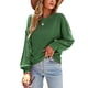 thumbnail image 1 of Camisa de jersey con cuello redondo y manga larga con hombros caídos para mujer para otoño e invierno, 1 of 8