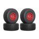 thumbnail image 1 of 4 Piezas Neumáticos para Coche RC Crawler Perfke 1/14 Rojo, 1 of 9