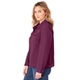 thumbnail image 3 of Woman Within Plus Size Stretch Denim Jacket Cropped Jean Jacket, 3 of 6