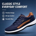 thumbnail image 3 of CHICVOMEY Comfort Sneakers for Men Lightweight Lace‑Up Walking Shoes Fashion Casual Sports Shoes Ideal for Walking & Outdoor Travel, 3 of 8