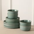 thumbnail image 4 of Earth & Clay Amber 12-Piece Dinnerware Set Stoneware, Green, 4 of 7