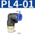 thumbnail image 1 of Pneumatic Elbow Quick Connector Air Fittings Thread Elbow Adapter PL4-16 PL4-01, 1 of 4