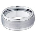 thumbnail image 2 of 9mm Tungsten Wedding Band Tungsten Carbide Ring Gray Tungsten Band Men and Women Brushed Comfort Fit (6), 2 of 3