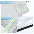 thumbnail image 4 of Cubierta de automóvil para ventanas laterales y parabrisas delantero para sedán/hatchback/SUV, película de aluminio, 62.2 pulgadas, 2 tiras reflectantes, impermeable, 4 of 7