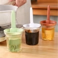 thumbnail image 3 of Kitchen Silicone Oil Brush with Holder, Heat Resistant Basting Brush with Built-In Oil Container, Food Grade Brush for Baking, Grilling, Cooking, and BBQ, Leak-Proof and Easy to Clean, 3 of 7