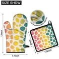 thumbnail image 6 of Colorful Spots Pattern Kitchen Oven Mitt and Pot Holder Sets 4 Pcs for Baking, Cooking and Grilling, Heat Resistant Up To 392 °F, 6 of 7