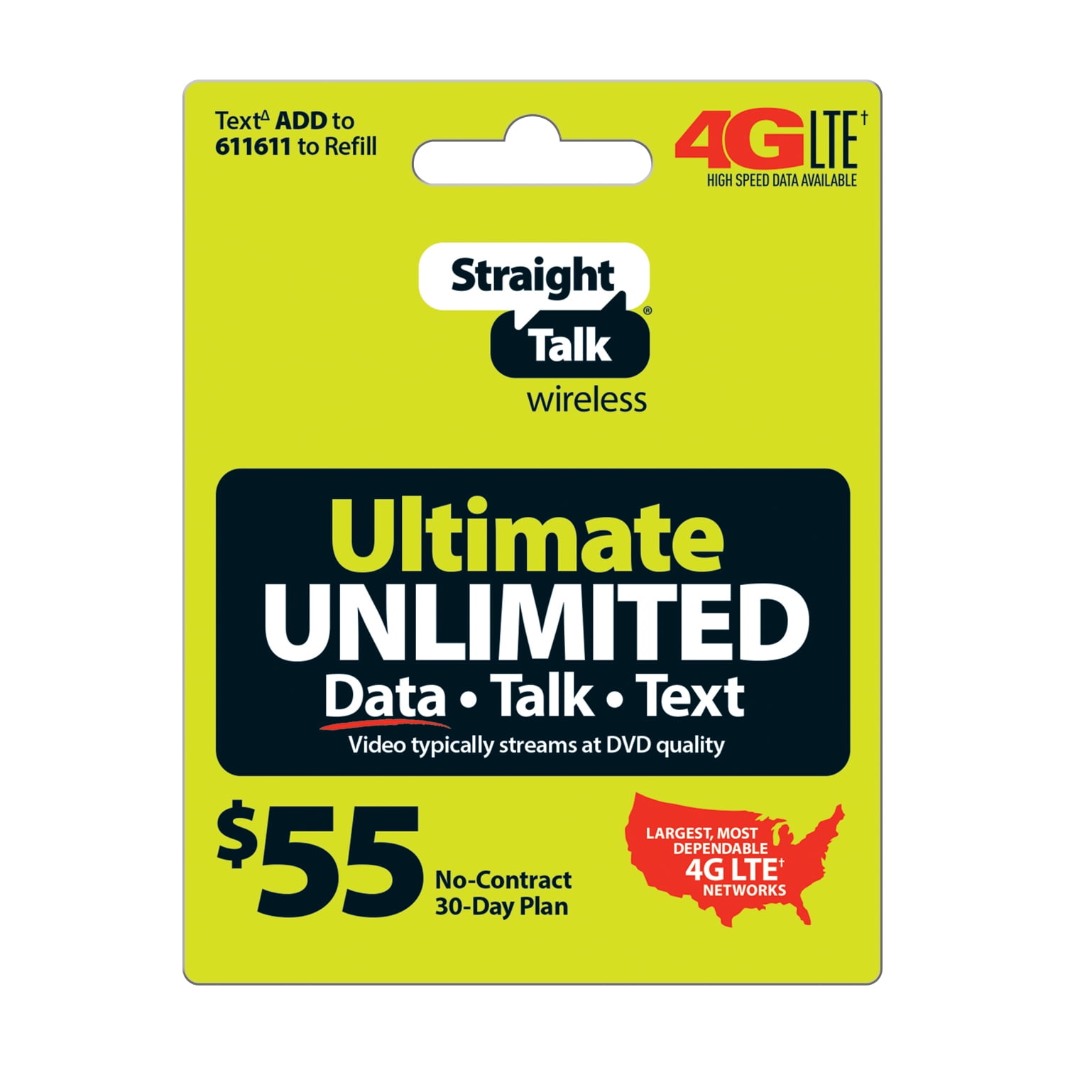 Straight Talk Ultimate Unlimited Prepaid Phone Plan, for No Contract