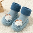 thumbnail image 2 of Gubotare Baby Shoes Slippers Toddler Girl Boy Non-Slip Soft Sole Slip On House Shoes,Blue 0-6 Months, 2 of 3