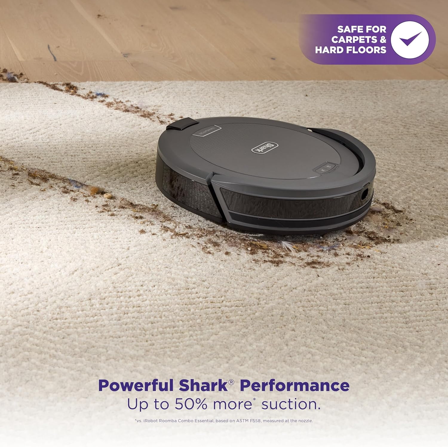 SHARK NAVIGATOR ROBOT VACUUM WITH SMARTPATH AND SELF-CLEANING, RV2110 - GREY