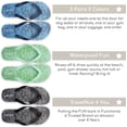 thumbnail image 2 of 3 Pack Men's Size 9 Pool Flip Flop Sandals Rubber Shower Shoes - Ocean Print, 2 of 8