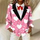 thumbnail image 2 of Camisas de Manga Larga para las Mujeres Bajo Scrubs Impreso Botón Abajo Blusa Casual, Mujer Manga Larga Tops Casual Capa de Verano, 2 of 5