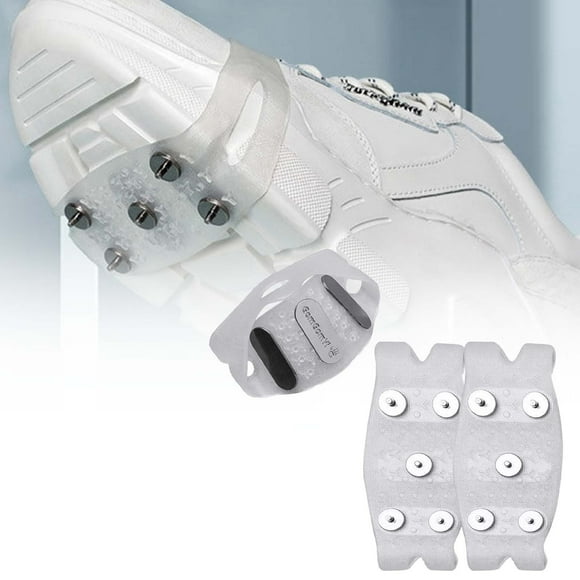 Winter Outdoor Activity Gear for Seniors—- Ice Cleats with Nail Chains for Hiking and Mountaineering
