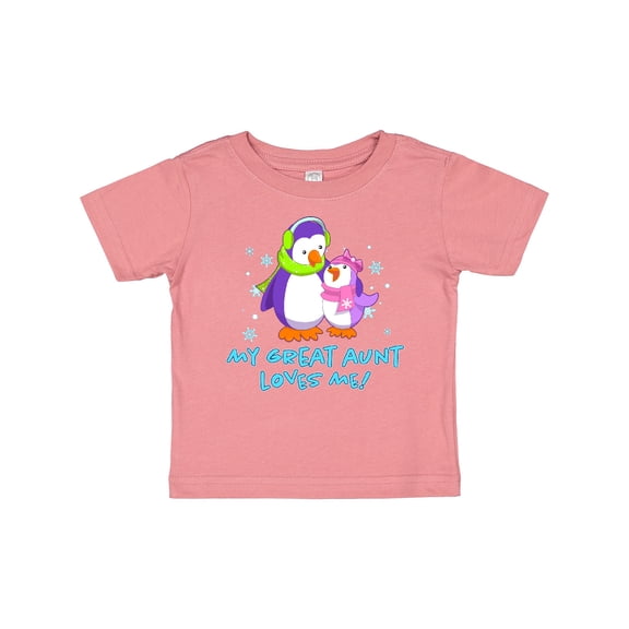 Inktastic My Great Aunt Loves Me Cute Penguins Girls Baby T-Shirt