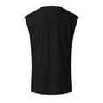 thumbnail image 3 of kpoplk Men's Tank Top Cotton Muscle Workout Gym Shirts Moisture Wicking Lightweight Summer Casual Sleeveless Shirts Black,M, 3 of 5
