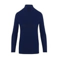 thumbnail image 4 of ACTIVE UNIFORMS Women's Long Sleeve Turtle-Neck T-Shirt Under Scrub (True Navy Blue, X-Small), 4 of 5