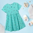 thumbnail image 6 of Girls' Dresses 6-7 Years A-Line Summer New Skirt Wind Butterflys Knitted Cartoon Printing Fit & Flare Mint Green Tutu Dress, 6 of 7