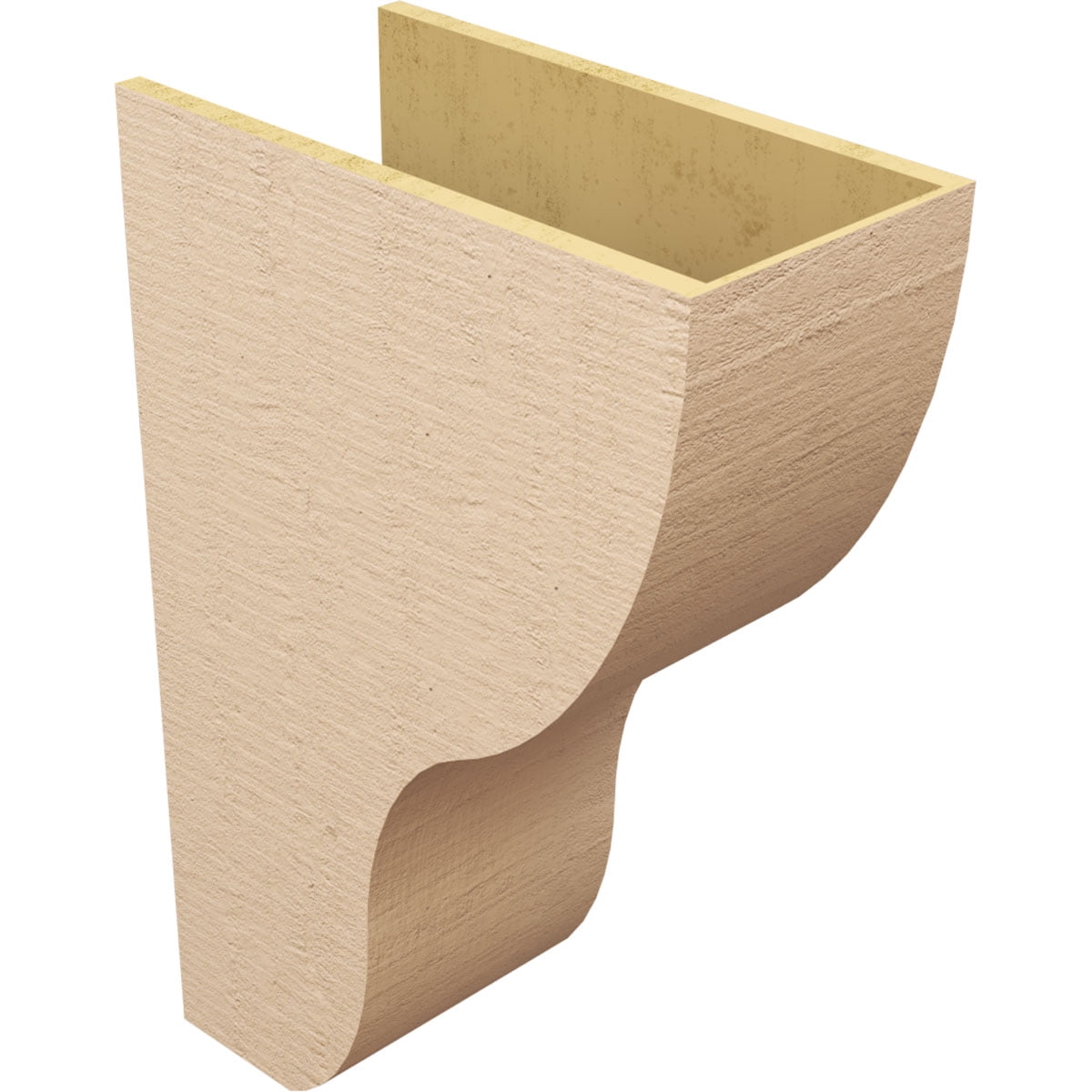 12"W x 24"D x 36"H Classic Greensboro Rough Cedar Woodgrain TimberThane Corbel, Primed Tan