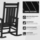 thumbnail image 4 of Yeshouse HDPE sillas mecedoras de gran tamaño para el exterior, todo el tiempo resistente Rocker de plástico, silla Rocker porche trasero alto, 4 of 8